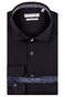 Giordano Knitted Dynamic Flex Maggiore Semi Cutaway Shirt Black