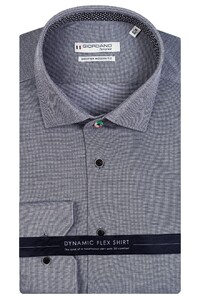 Giordano Knitted Dynamic Flex Maggiore Semi Cutaway Shirt Grey