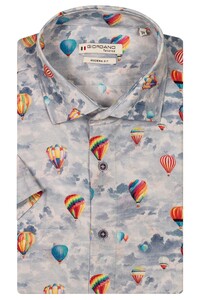 Giordano Lago Semi Cutaway Multicolor Air Balloon Overhemd Lichtblauw-Multi