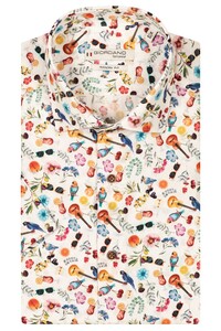 Giordano Lago Tropical Fantasy Overhemd Bright White-Multi
