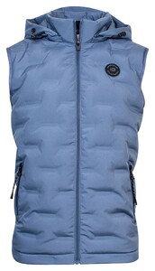 Giordano Laser Fused Water And Windproof Down Filled Body-Warmer Denim Blue