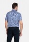 Giordano League Abstract Geometric Pattern Cotton Satin Button Down Overhemd Paars-Navy