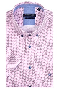 Giordano League Button Down Cotton Satin Mini Pattern Shirt Dark Violet