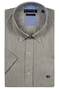 Giordano League Button Down Oxford Gingham Mini Check Overhemd Pastel Groen