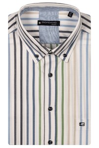 Giordano League Button-Down Stripe Twill Overhemd Apple Green-Multi