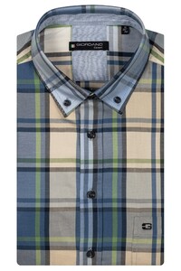 Giordano League Button Down Twill Multi Check Overhemd Appel