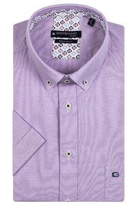 Giordano League Button Down Two-Tone Oxford Contrast Overhemd Lila