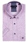 Giordano League Fine Wave Pattern Diamond Shape Contrast Shirt Soft Pink