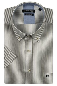 Giordano League Oxford Stripe Button Down Overhemd Pastel Groen