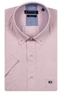 Giordano League Oxford Stripe Button Down Overhemd Roze