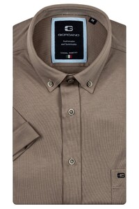 Giordano League Soft Liquid Cotton Jersey Short Sleeve Button-Down Overhemd Kitt