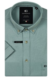 Giordano League Soft Liquid Cotton Jersey Short Sleeve Button-Down Overhemd Pastel Blauw