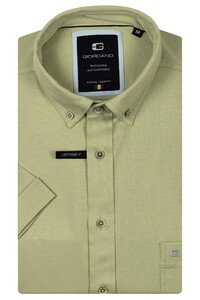 Giordano League Soft Liquid Cotton Jersey Short Sleeve Button-Down Overhemd Pastel Groen