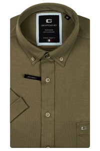 Giordano League Soft Liquid Cotton Jersey Short Sleeve Button-Down Shirt Apple Green