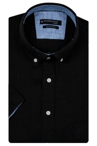 Giordano League Soft Washed Linen Button Down Shirt Black