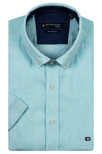 Giordano League Soft Washed Linen Button Down Shirt Pastel Blue