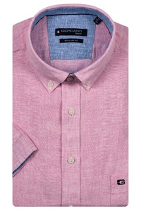 Giordano League Soft Washed Linen Button Down Shirt Pink