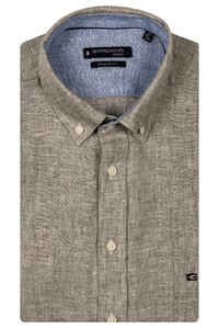 Giordano League Soft Washed Linnen Button Down Overhemd Appel