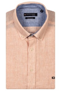 Giordano League Soft Washed Linnen Button Down Overhemd Pastel Roze