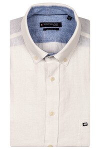 Giordano League Soft Washed Linnen Button Down Overhemd Wit