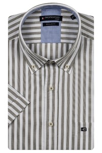 Giordano League Stripe Oxford Button-Down Overhemd Pastel Groen