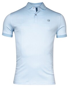 Giordano Lino Liquid Cotton Short Sleeve Polo Licht Blauw