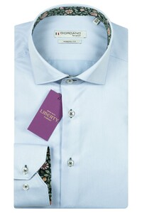 Giordano Locarno Liberty Fabric Contrast Two-Ply Cotton Twill Overhemd Soft Blue