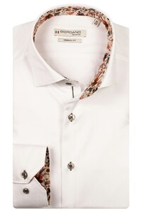 Giordano Locarno Semi Cutaway Two-Ply Plain Twill Shirt Marshmallow