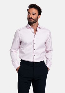 Giordano Locarno Semi Cutaway Two-Ply Plain Twill Shirt Pink