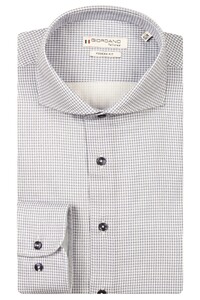 Giordano Locarno Soft Brushed Houndstooth Twill Semi Cutaway Collar Overhemd Navy