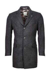 Giordano Long Coat Wool Mix Solid Doubleface Anthra