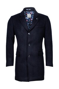Giordano Long Coat Wool Mix Solid Doubleface Navy