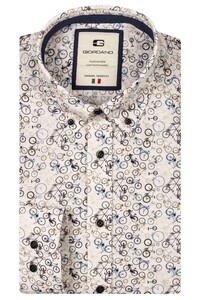 Giordano Loretto Button Down Bike Pattern Overhemd Navy-Multi