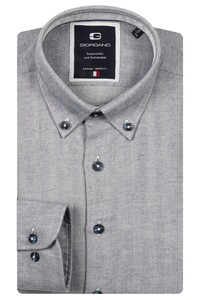 Giordano Loretto Button Down Herringbone Shirt Soft Blue