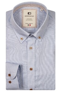 Giordano Loretto Button Down Luxury Pinpoint Dobby Overhemd Licht Blauw