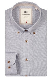 Giordano Loretto Button Down Luxury Pinpoint Dobby Overhemd Pastel Blauw