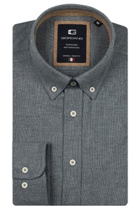 Giordano Loretto Button-Down Melange Flannel Twill Shirt Navy