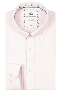 Giordano Loretto Plain Dobby Texture Button Down Two-Ply Cotton Overhemd Roze