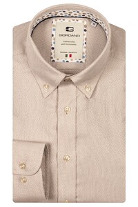 Giordano Loretto Plain Dobby Texture Button Down Two-Ply Cotton Shirt Kitt