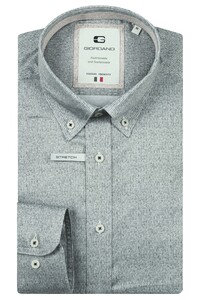 Giordano Loretto Satin Stretch Micro Herringbone Shirt Dark Green