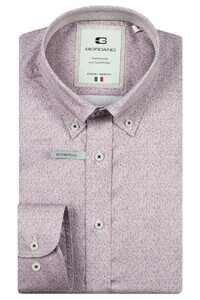 Giordano Loretto Satin Stretch Micro Herringbone Shirt Mauve