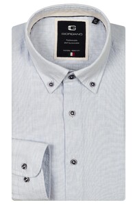 Giordano Loretto Soft Washed Cotton Linnen Button Down Fine Stripe Overhemd Licht Blauw
