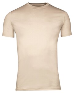 Giordano Luca Crew Neck Uni Color Soft Liquid Cotton T-Shirt Beige