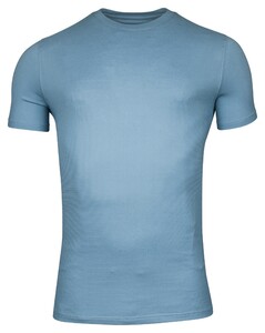 Giordano Luca Crew Neck Uni Color Soft Liquid Cotton T-Shirt Pastel Blue