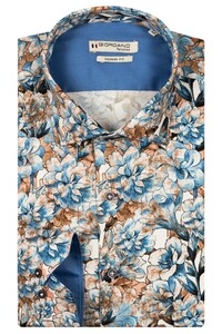 Giordano Maggiore Allover Flower Pattern Overhemd Zand-Multi