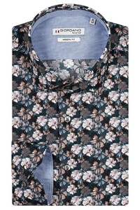 Giordano Maggiore Allover Flower Pattern Shirt Dark Navy