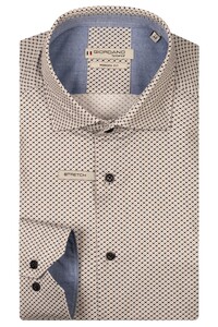 Giordano Maggiore Allover Mini Abstract Graphic Pattern Overhemd Zand-Multi