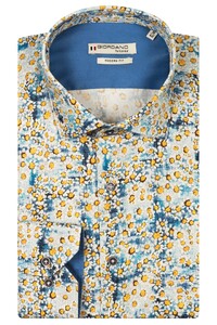 Giordano Maggiore Allover Mini Flowers Overhemd Lichtblauw-Multi