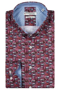 Giordano Maggiore Animals Safari Subtle Stretch Overhemd Cerise