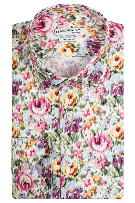 Giordano Maggiore Blurred Flower Fantasy Overhemd Roze